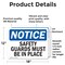 Signmission Safety Guards Must Be In Place OSHA Notice Sign, Vinyl Decal, 18in W x 12in L, 2PK OS-2PACK-NS-D-1218-L-18209 - alternate 4